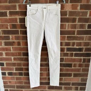 Rag & Bone Cate Mid Rise Skinny White Jeans Women’s Size Waist 25 in NEW